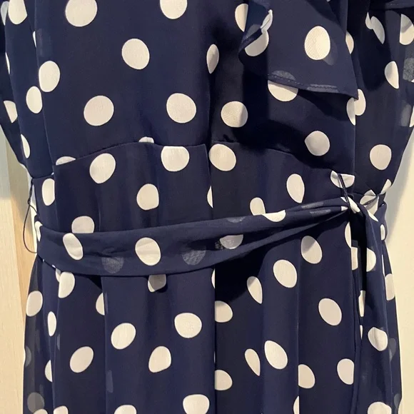 Jessica Howard Navy and White Asymmetrical Dress - Picture 4 of 7